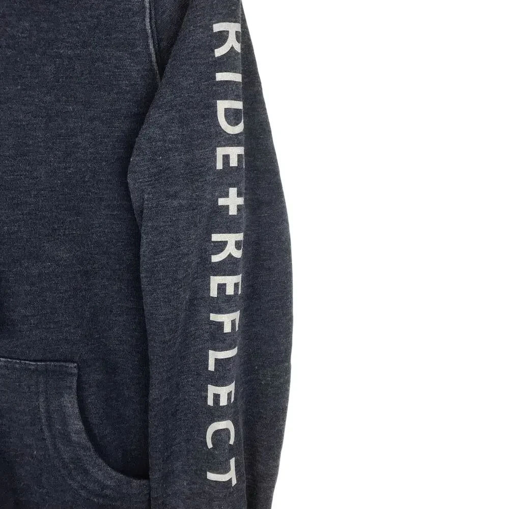 NWT Z Supply Full Zip Hoodie Blue Ride + Reflect R+R Sweatshirt Pockets Size XS